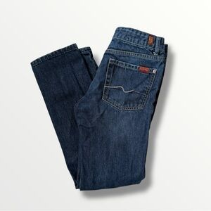 7 For All Mankind Slimmy Jeans Boys Dark Wash Size 12 Pants 100% Cotton